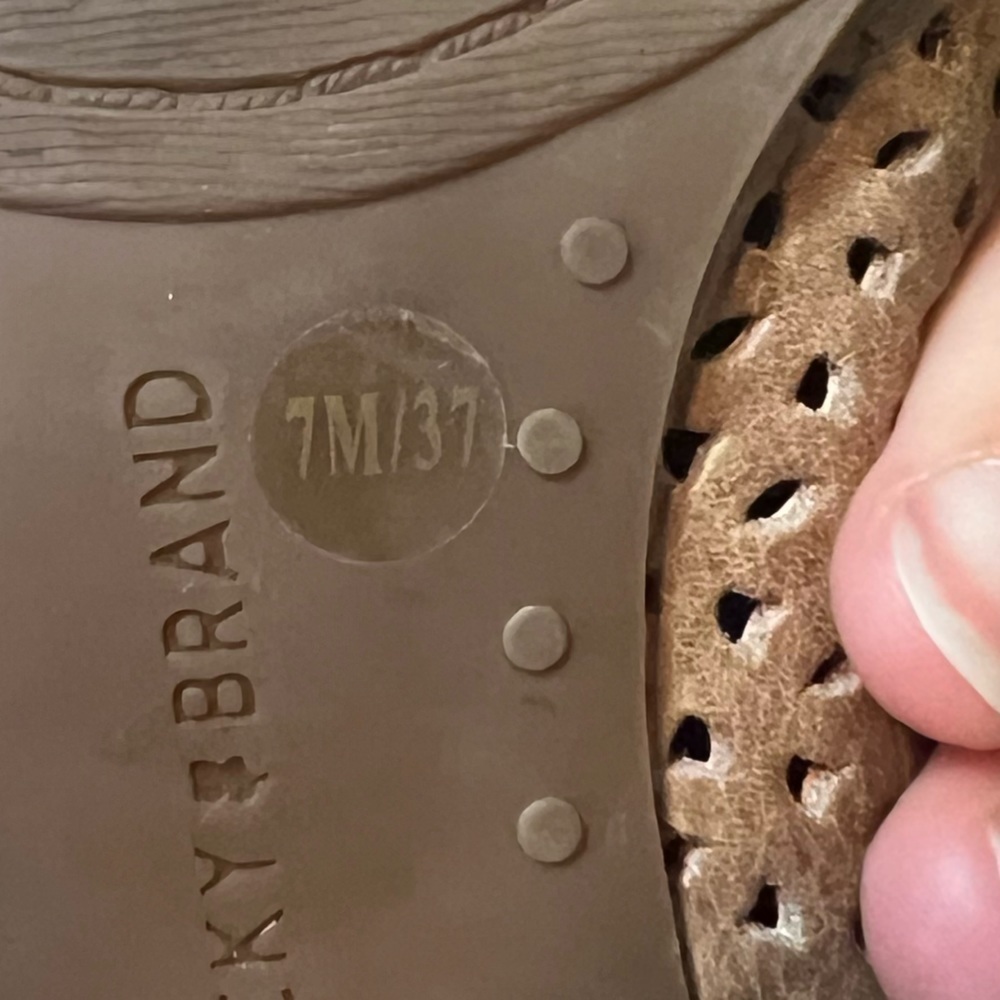 CLEAR-OUT Lucky Brand Lively Tan Perforated Booties - Picture 7 of 9
